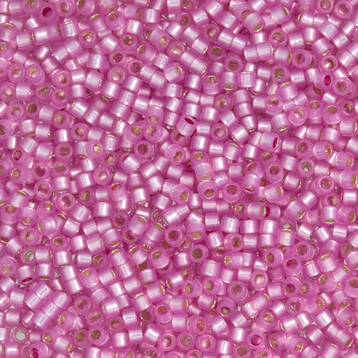 Toho Aiko Seed Beads, 11/0 #2105 'Translucent Silver-Lined Rosaline' (4 Grams)