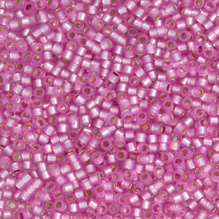 Toho Aiko Seed Beads, 11/0 #2105 'Translucent Silver-Lined Rosaline' (4 Grams)