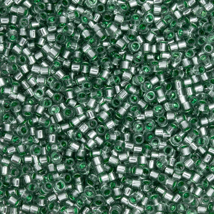 Toho Aiko Seed Beads, 11/0 #2202 'Transparent Silver-Lined Jade' (4 Grams)
