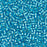 Toho Aiko Seed Beads, 11/0 #23B 'Transparent Silver-Lined Dark Aquamarine' (4 Grams)