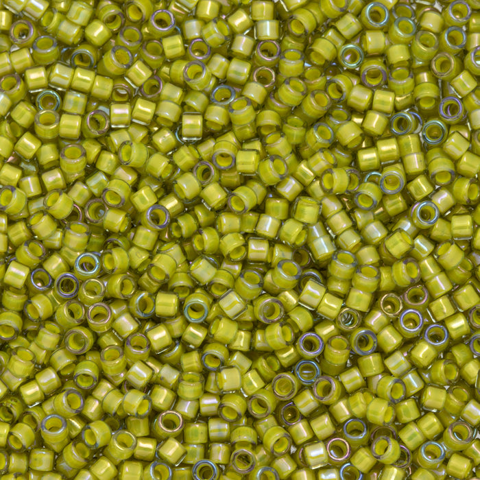 Toho Aiko Seed Beads, 11/0 #246 'Yellow-Lined Black Diamond' (4 Grams)