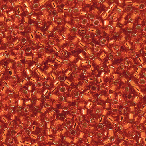 Toho Aiko Seed Beads, 11/0 #25 'Transparent Silver-Lined Lt Siam Ruby' (4 Grams)