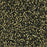 Toho Aiko Seed Beads, 11/0 #271FM 'Frosted Gold-Lined Black Diamond Luster' (4 Grams)