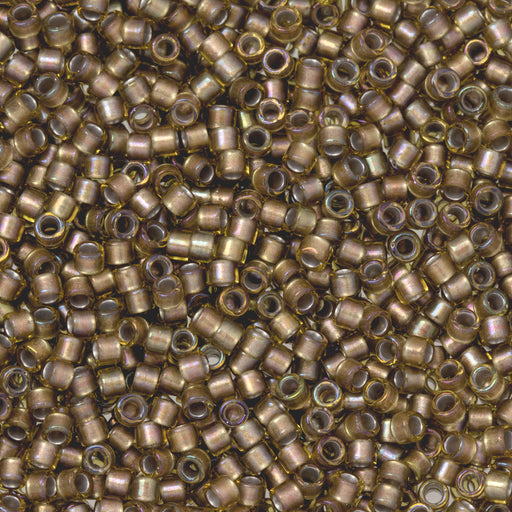 Toho Aiko Seed Beads, 11/0 #278 'Gold-Lined Topaz Luster' (4 Grams)