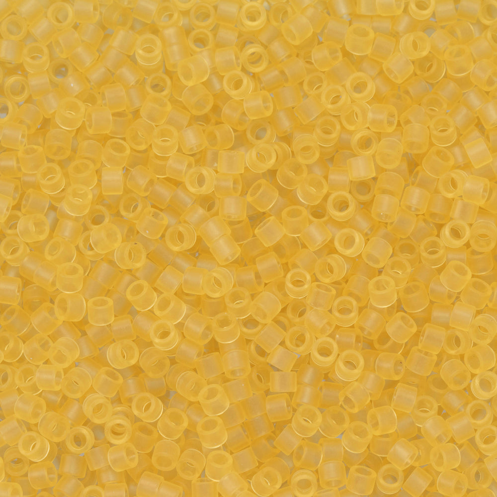 Toho Aiko Seed Beads, 11/0 #2F 'Transparent Frosted Lt Topaz' (4 Grams)