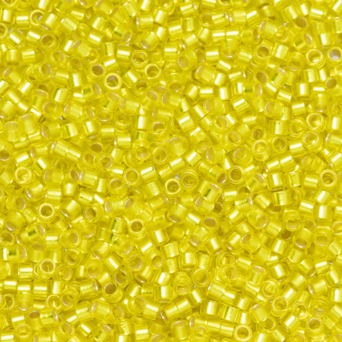 Toho Aiko Seed Beads, 11/0 #32F 'Frosted Silver-Lined Lemon' (4 Grams)