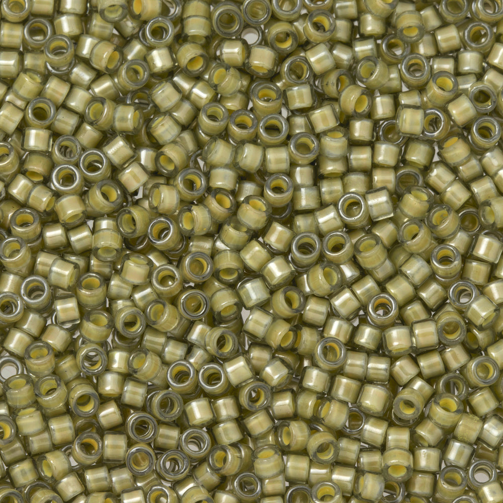 Toho Aiko Seed Beads, 11/0 #369 'Orange Creme-Lined Black Diamond' (4 Grams)