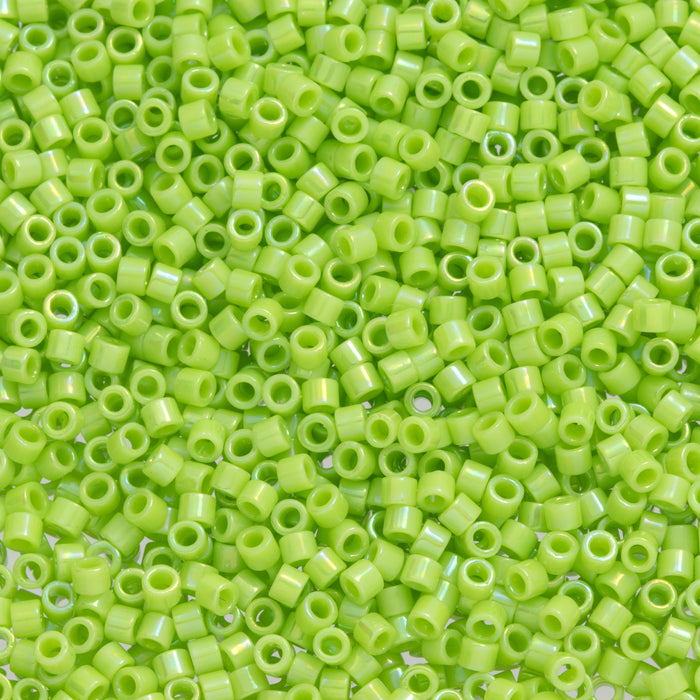 Toho Aiko Seed Beads, 11/0 #404 'Opaque Sour Apple Rainbow' (4 Grams)