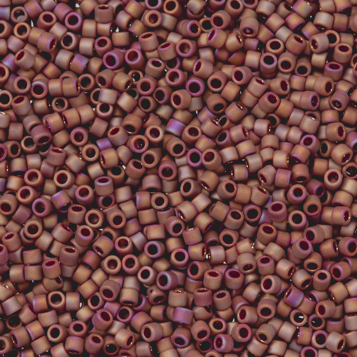 Toho Aiko Seed Beads, 11/0 #405F 'Opaque Matte Cherry Rainbow' (4 Grams)