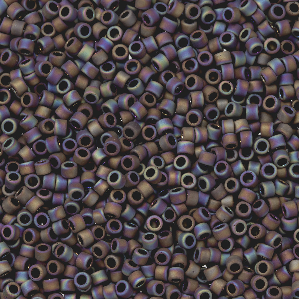 Toho Aiko Seed Beads, 11/0 #406F 'Opaque Matte Oxblood Rainbow' (4 Grams)