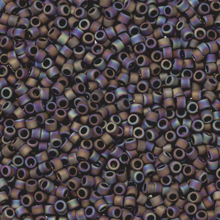 Toho Aiko Seed Beads, 11/0 #406F 'Opaque Matte Oxblood Rainbow' (4 Grams)