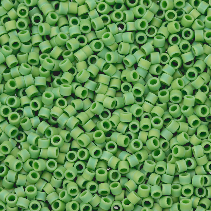 Toho Aiko Seed Beads, 11/0 #407F 'Opaque Matte Mint Green Rainbow' (4 Grams)