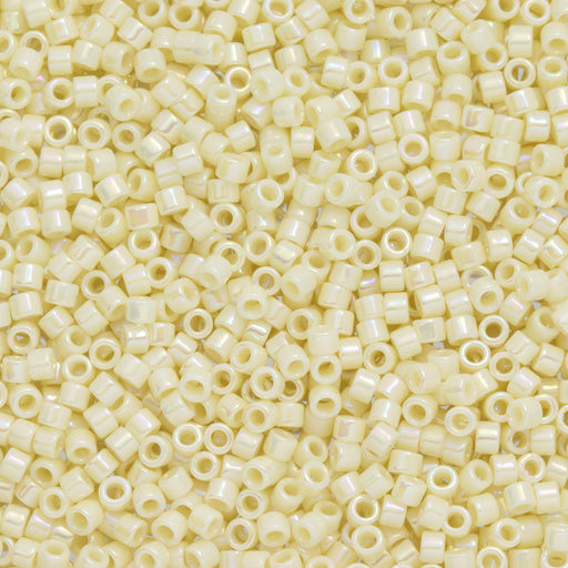 Toho Aiko Seed Beads, 11/0 #409 'Opaque Lt Beige Rainbow' (4 Grams)