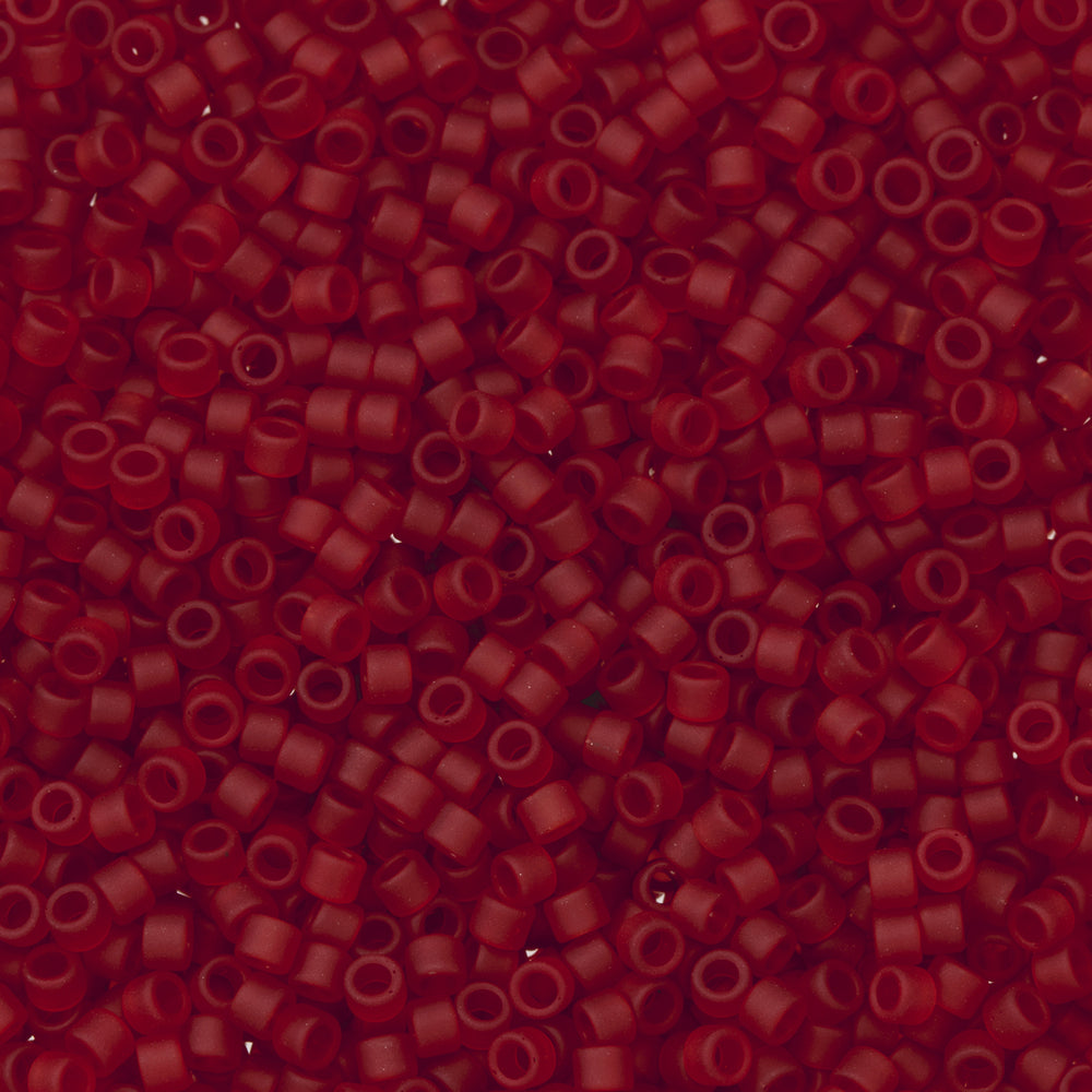 Toho Aiko Seed Beads, 11/0 #5CF 'Transparent Frosted Ruby' (4 Grams)