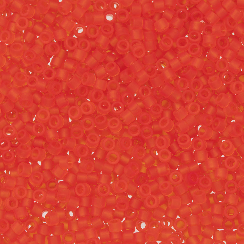 Toho Aiko Seed Beads, 11/0 #5F 'Transparent Frosted Lt Siam Ruby' (4 Grams)