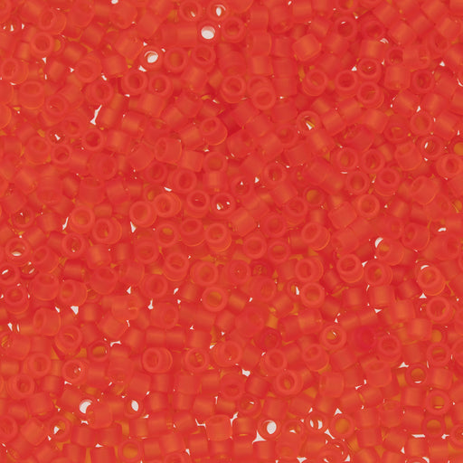 Toho Aiko Seed Beads, 11/0 #5F 'Transparent Frosted Lt Siam Ruby' (4 Grams)