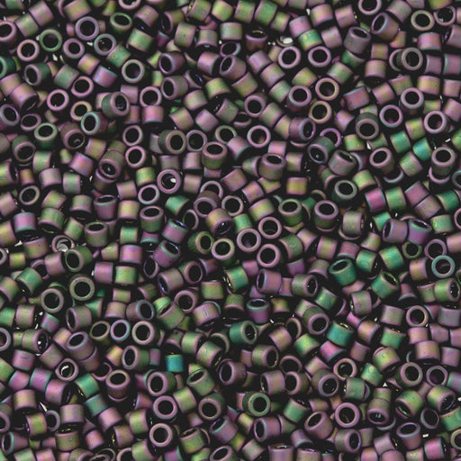 Toho Aiko Seed Beads, 11/0 #709 'Matte Peacock Iris' (4 Grams)