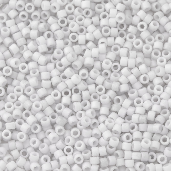 Toho Aiko Seed Beads, 11/0 #767 'Opaque Matte Cumulus Gray' (4 Grams)
