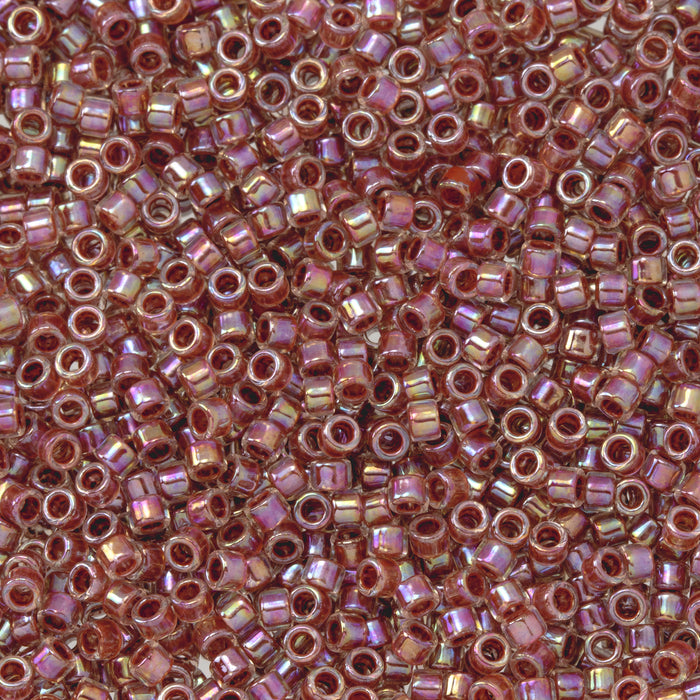 Toho Aiko Seed Beads, 11/0 #784 'Sandstone-Lined Crystal Rainbow' (4 Grams)