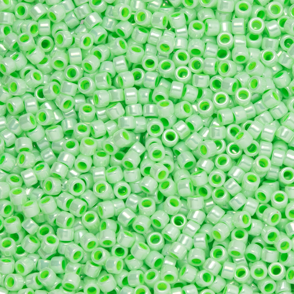 Toho Aiko Seed Beads, 11/0 #814 'Opaque Pastel Mint Julep Luster' (4 Grams)
