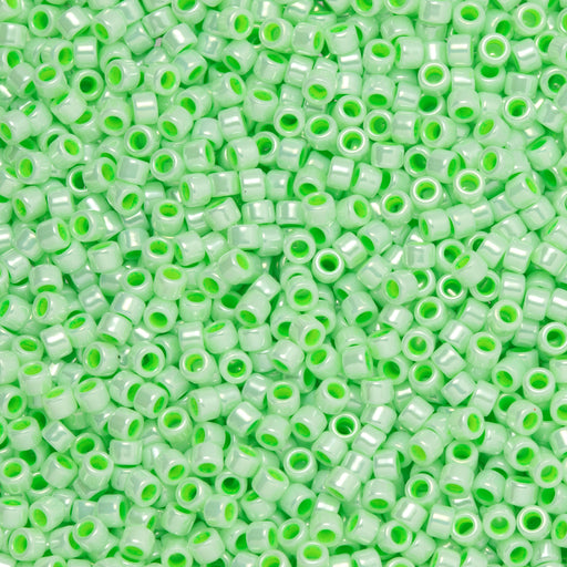 Toho Aiko Seed Beads, 11/0 #814 'Opaque Pastel Mint Julep Luster' (4 Grams)