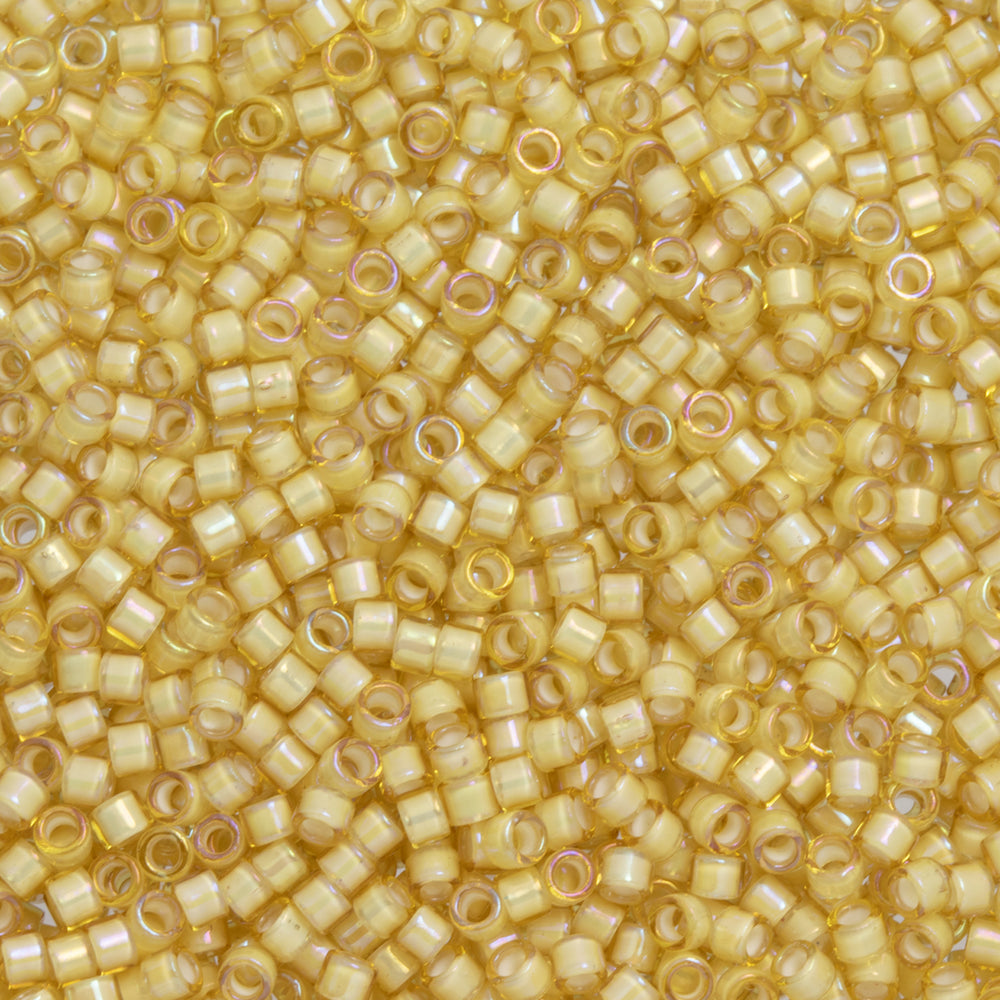Toho Aiko Seed Beads, 11/0 #948 'White-Lined Jonquil' (4 Grams)
