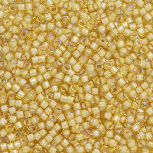 Toho Aiko Seed Beads, 11/0 #948 'White-Lined Jonquil' (4 Grams)