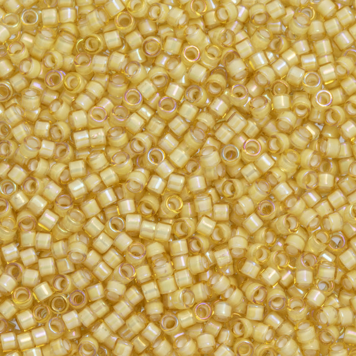 Toho Aiko Seed Beads, 11/0 #948 'White-Lined Jonquil' (4 Grams)
