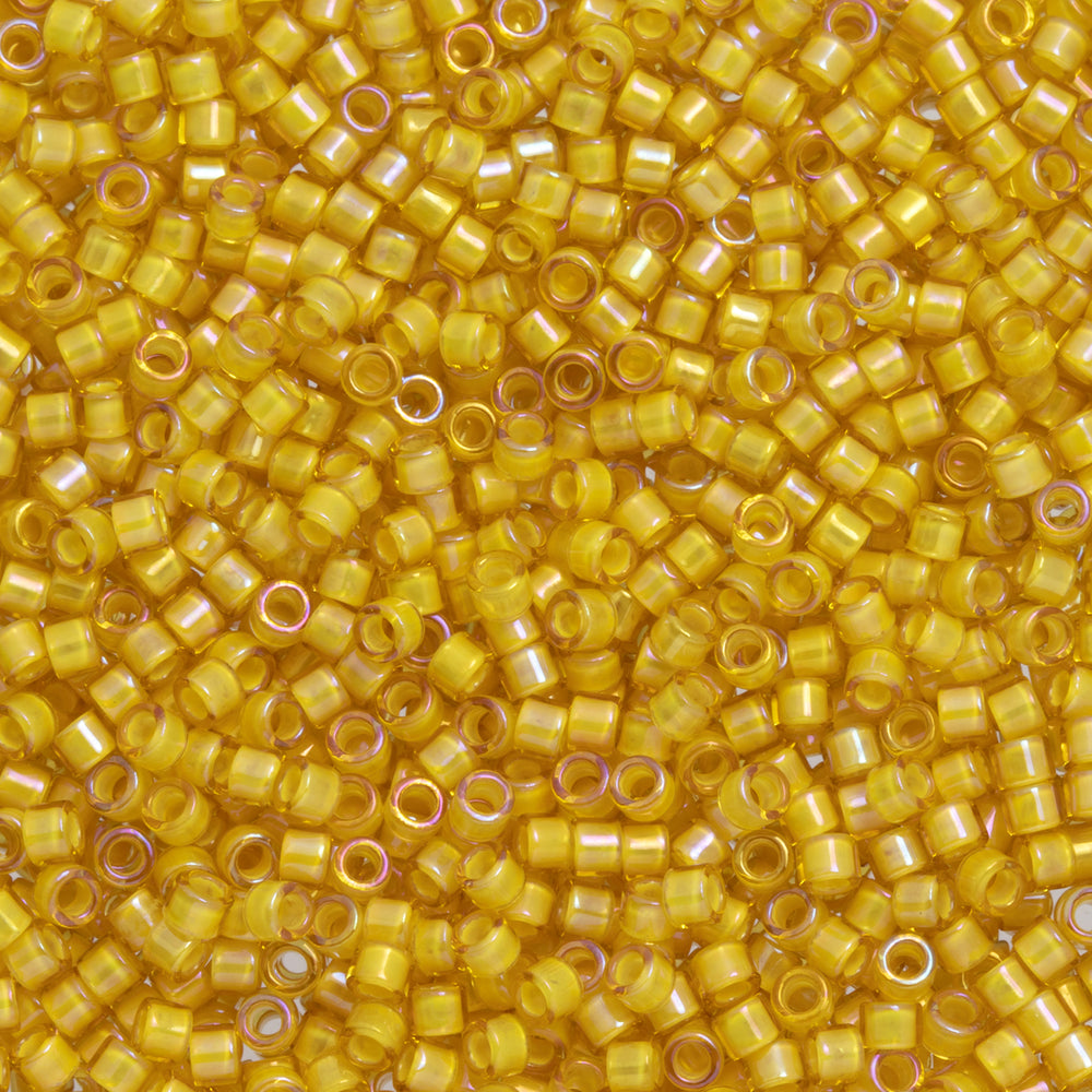 Toho Aiko Seed Beads, 11/0 #949 'Yellow-Lined Jonquil' (4 Grams)