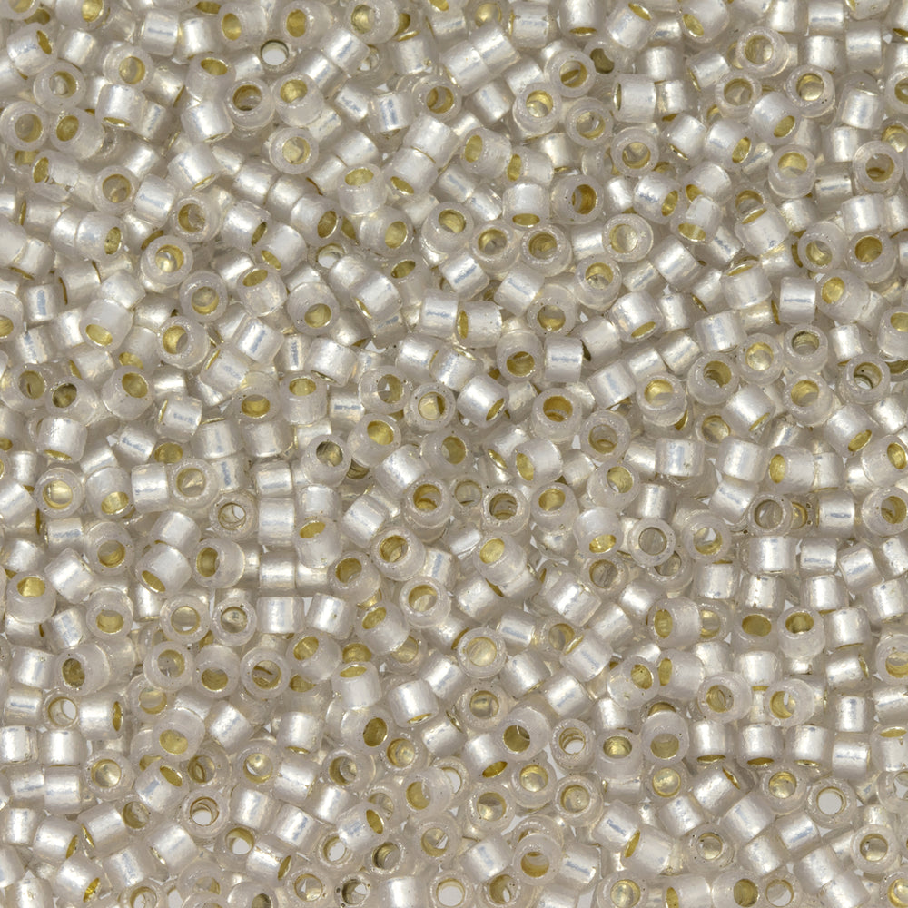 Toho Aiko Seed Beads, 11/0 #PF2101 'PermaFinish Translucent Silver-Lined Cloud' (4 Grams)