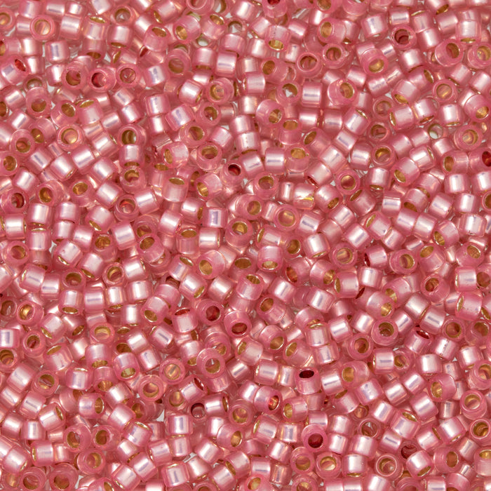 Toho Aiko Seed Beads, 11/0 #PF2106 'PermaFinish Translucent Silver-Lined Mauve' (4 Grams)