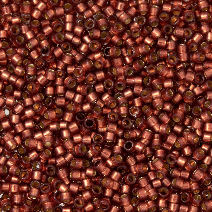 Toho Aiko Seed Beads, 11/0 #PF2113 'PermaFinish Translucent Silver-Lined Pomegranate' (4 Grams)