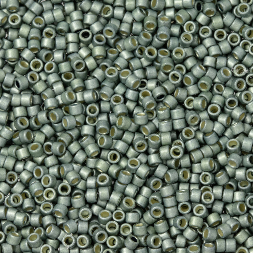 Toho Aiko Seed Beads, 11/0 #PF565F 'PermaFinish Galvanized Matte Blue Slate' (4 Grams)