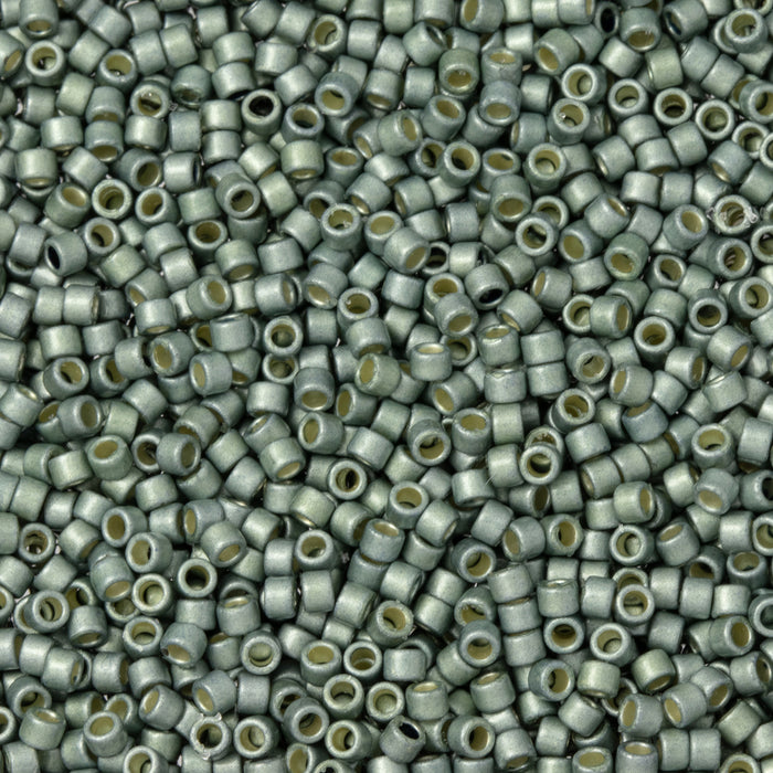 Toho Aiko Seed Beads, 11/0 #PF565F 'PermaFinish Galvanized Matte Blue Slate' (4 Grams)