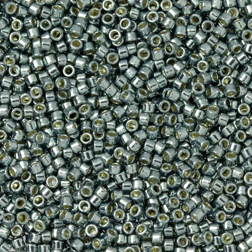 Toho Aiko Seed Beads, 11/0 #PF565 'PermaFinish Galvanized Blue Slate' (4 Grams)