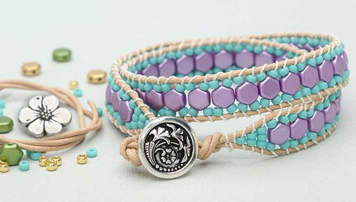 How to Make the Honeycomb Double Wrapped Loom Bracelet Kits by Beadaholique