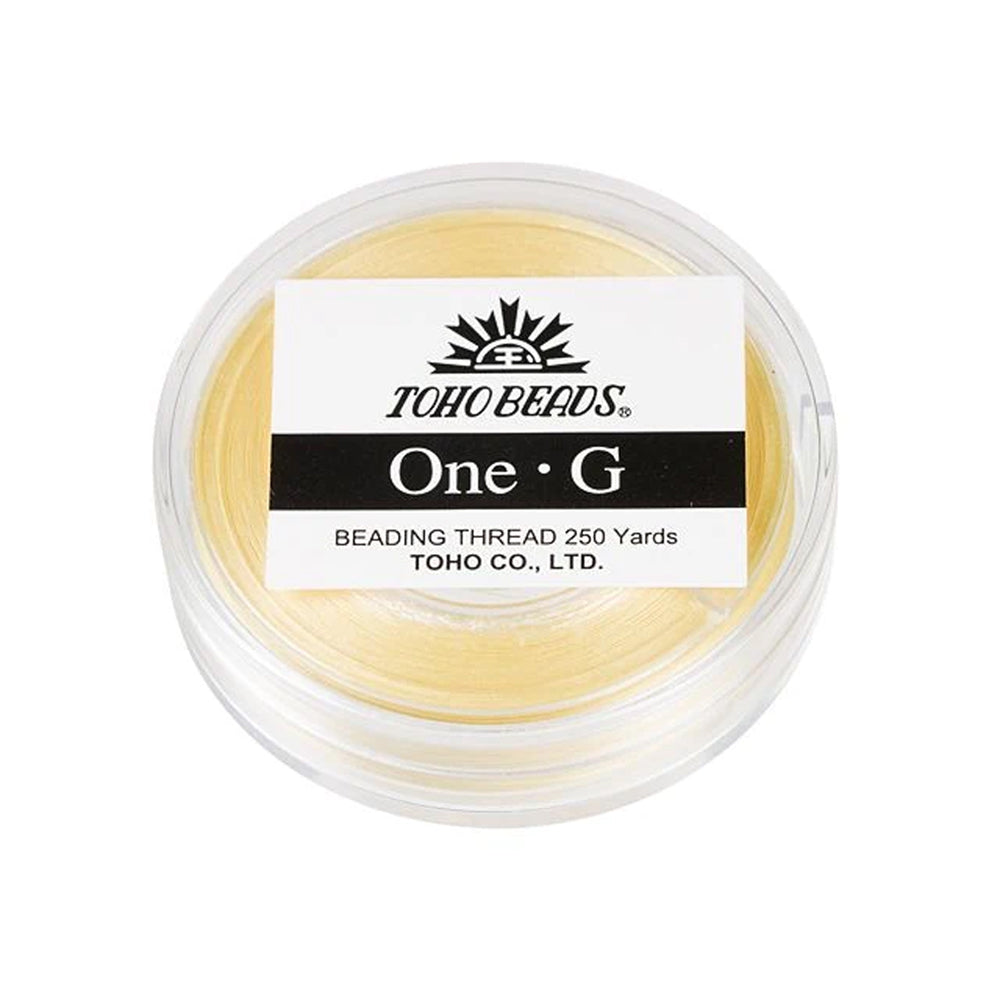 Toho One-G Nylon Beading Thread, Light Yellow (250 Yard Spool)