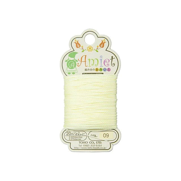 Toho Amiet Polyester Beading Thread, Jonquil, 0.5mm (20 Meters/22 Yards)
