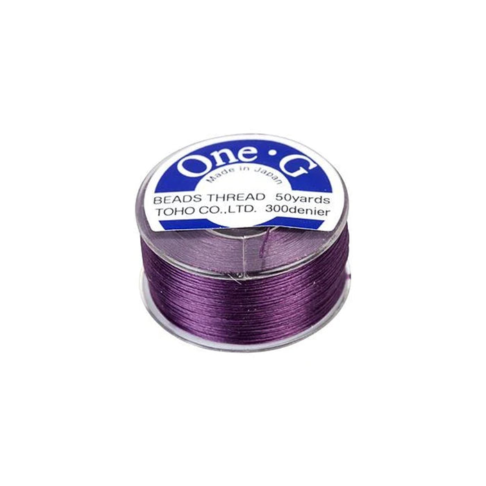 Toho One-G Nylon Beading Thread, Purple (50 Yard Spool)