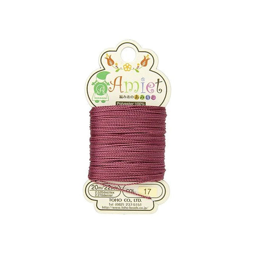 Toho Amiet Polyester Beading Thread, Burgundy, 0.5mm (20 Meters/22 Yards)