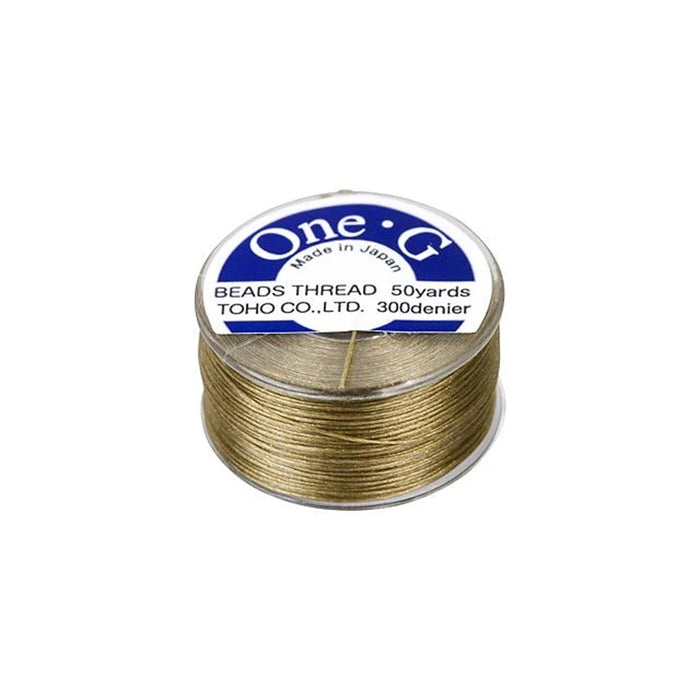 Toho One-G Nylon Beading Thread, Sand Ash (50 Yard Spool)