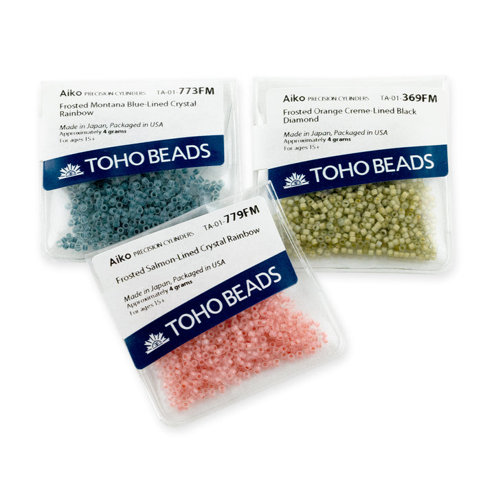 Toho Aiko Seed Beads, 11/0 #PF568 'PermaFinish Metallic Pink Pewter' (4 Grams)
