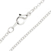 Finished Cable Chain Necklace, Oval Links with Lobster Clasp 2x1.8mm, 18 Inches, Silver Plated