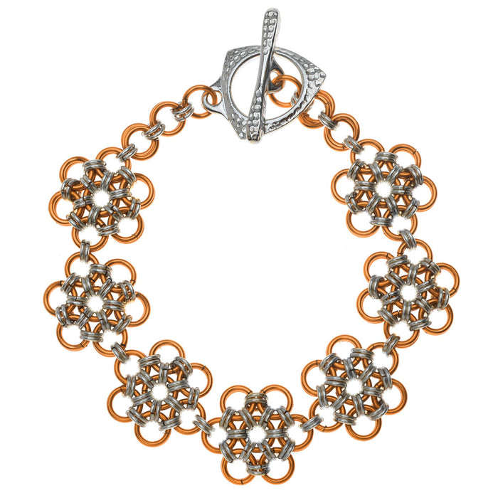 Retired - Japanese 12-in-2 Flower Chain Maille Bracelet