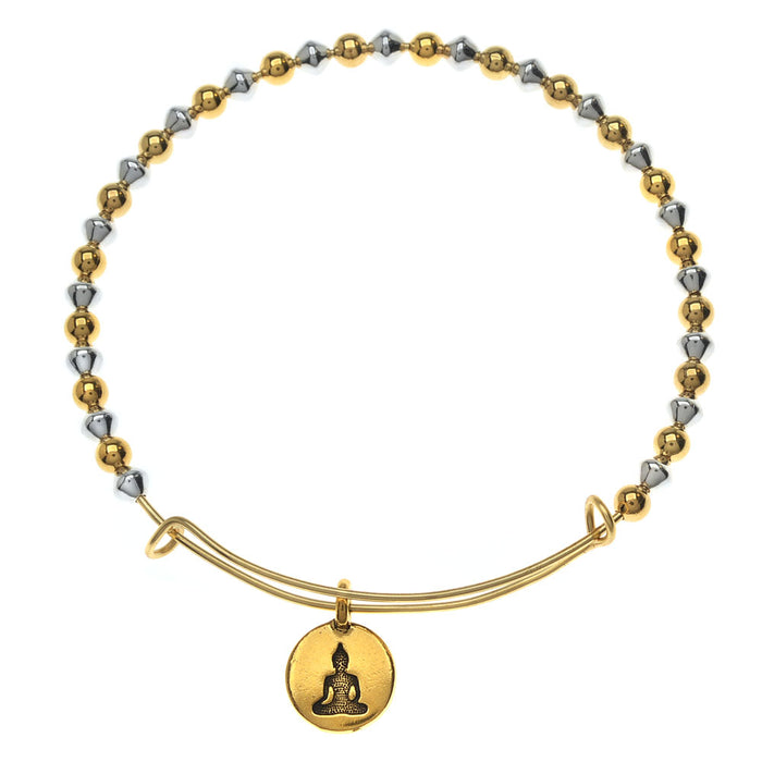 Beaded Buddha Charm Bangle (Reboot)