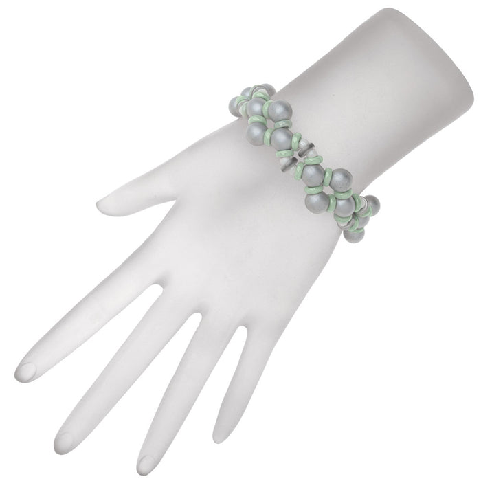 Retired - Selene Bracelet in Grey and Green