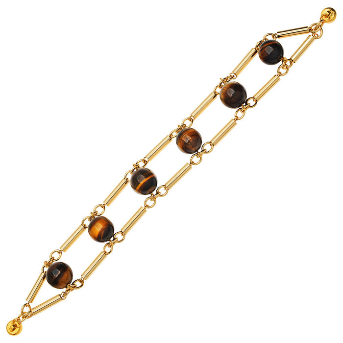 Retired - Tigers Eye Ladder Chain Bracelet