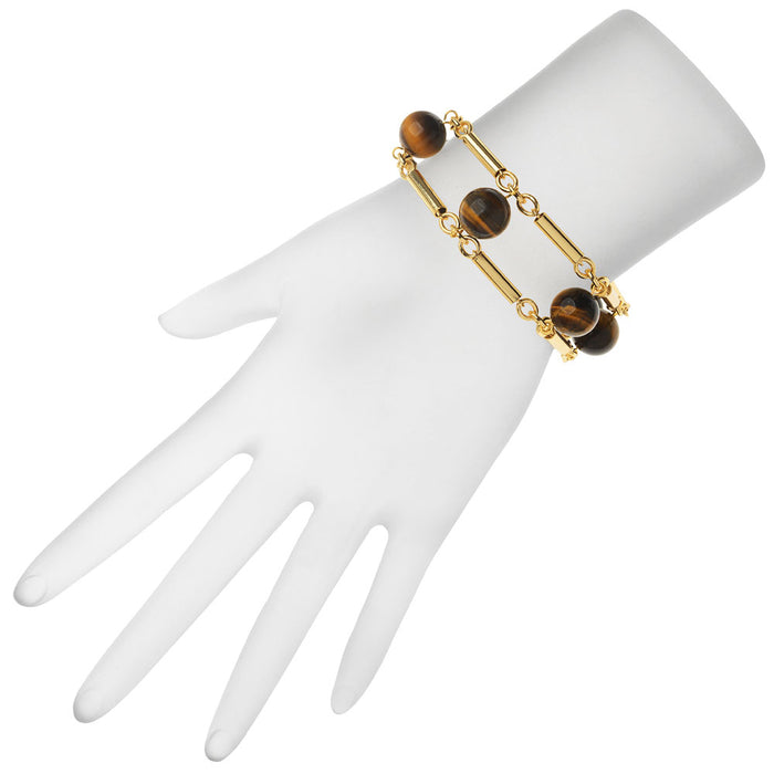 Retired - Tigers Eye Ladder Chain Bracelet