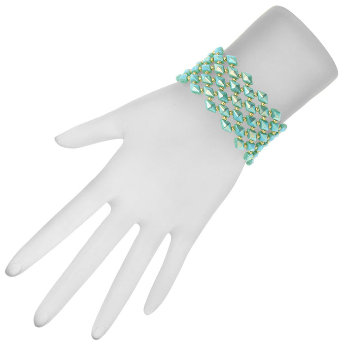 DiamonDuo Fish Scales Bracelet in Teal