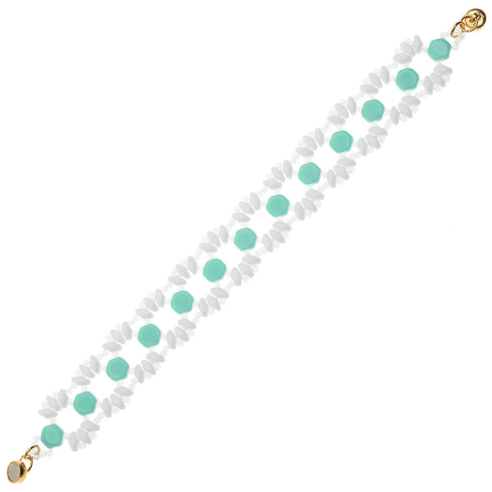 Retired - Lizzie Honeycomb Bracelet in Teal